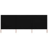 Vidaxl windscherm 3-panelen 400x80 cm stof zwart