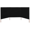 Vidaxl windscherm 3-panelen 400x80 cm stof zwart