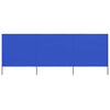 Vidaxl windscherm 3-panelen 400x80 cm stof azuurblauw