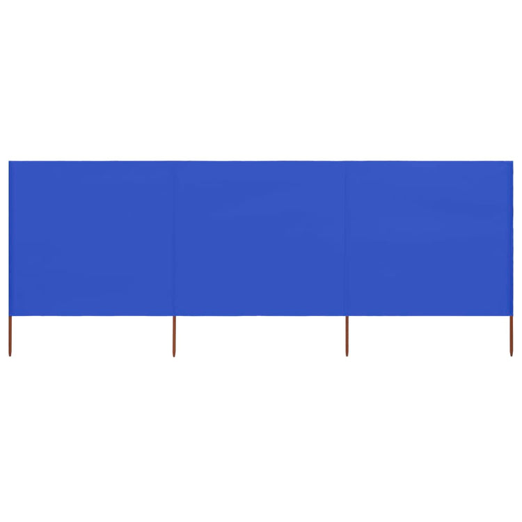 Vidaxl windscherm 3-panelen 400x80 cm stof azuurblauw