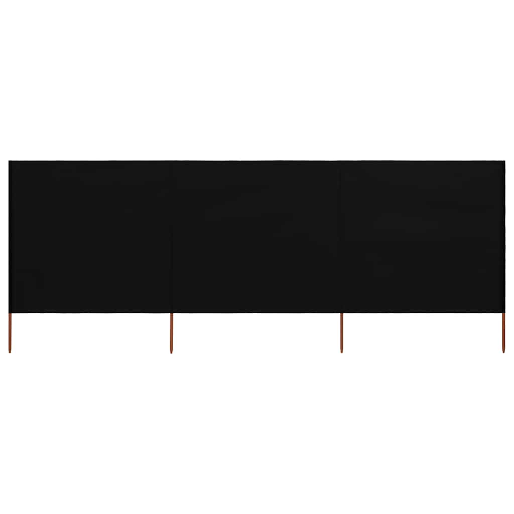 Vidaxl windscherm 3-panelen 400x120 cm stof zwart