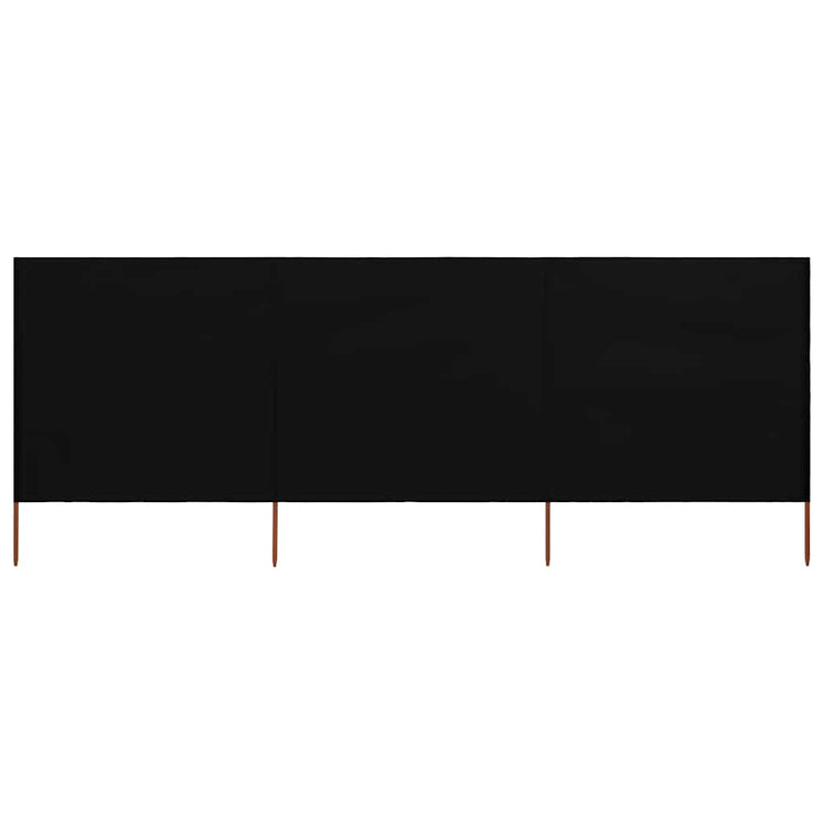 Vidaxl windscherm 3-panelen 400x120 cm stof zwart