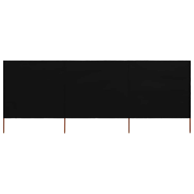 Vidaxl windscherm 3-panelen 400x120 cm stof zwart