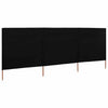 Vidaxl windscherm 3-panelen 400x120 cm stof zwart