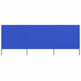 Vidaxl windscherm 3-panelen 400x120 cm stof azuurblauw - afbeelding 1