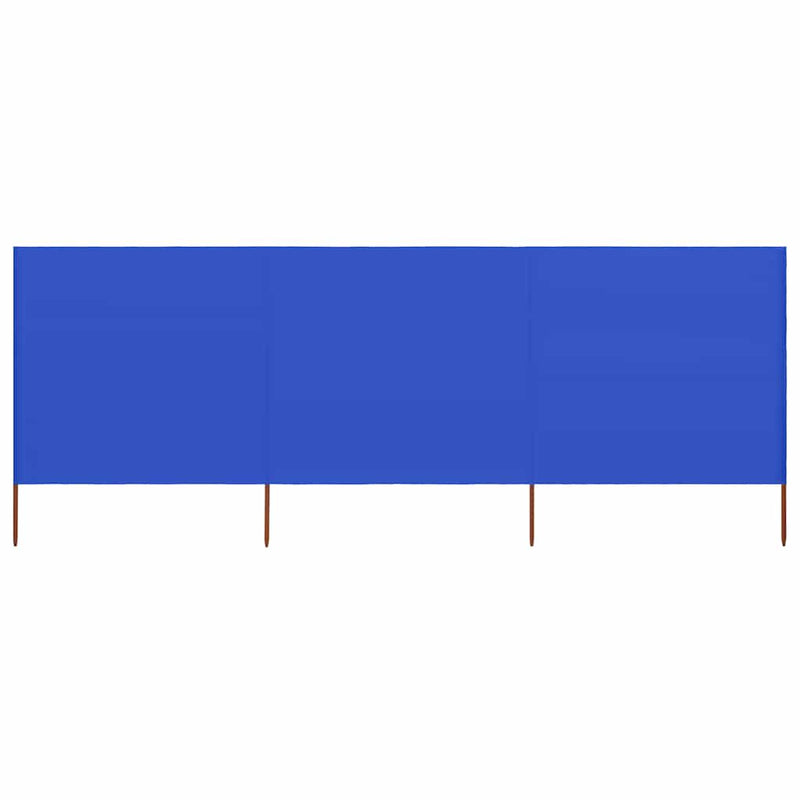 Vidaxl windscherm 3-panelen 400x120 cm stof azuurblauw