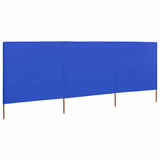 Vidaxl windscherm 3-panelen 400x120 cm stof azuurblauw - afbeelding 2