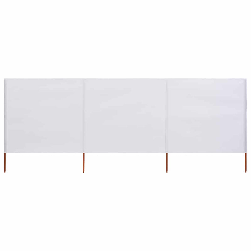 Vidaxl windscherm 3-panelen 400x160 cm stof zandwit