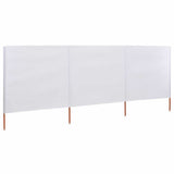 Vidaxl windscherm 3-panelen 400x160 cm stof zandwit - afbeelding 2