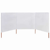 Vidaxl windscherm 3-panelen 400x160 cm stof zandwit - afbeelding 3