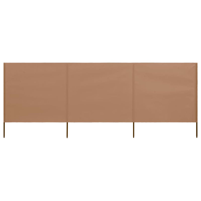 Vidaxl windscherm 3-panelen 400x160 cm stof taupe