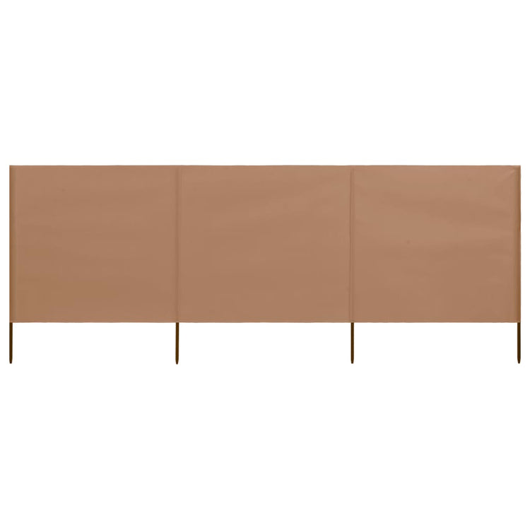 Vidaxl windscherm 3-panelen 400x160 cm stof taupe