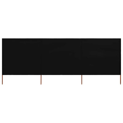 Vidaxl windscherm 3-panelen 400x160 cm stof zwart