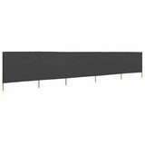 Vidaxl windscherm 5-panelen 600x80 cm stof antraciet - afbeelding 2