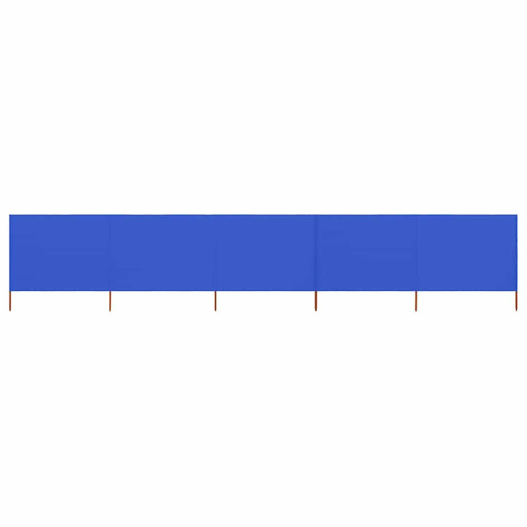 Vidaxl windscherm 5-panelen 600x80 cm stof azuurblauw