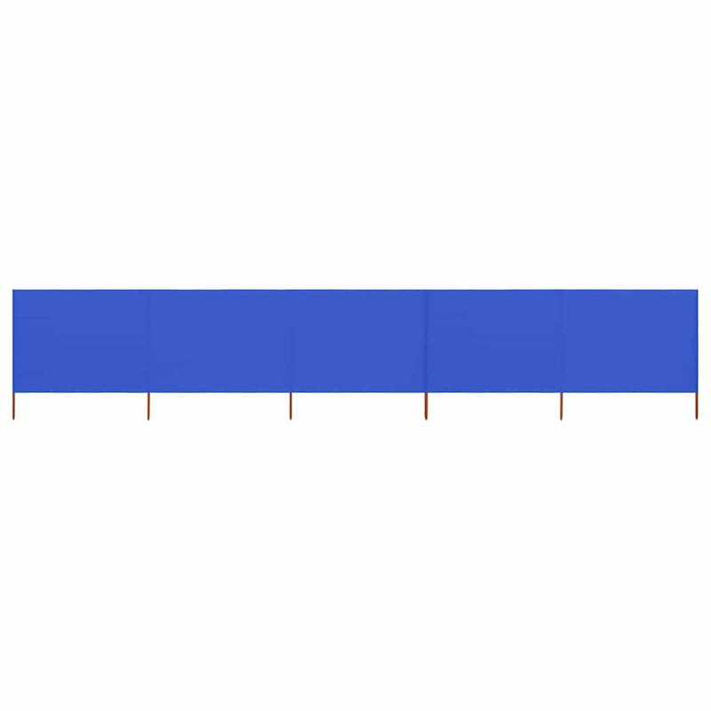 Vidaxl windscherm 5-panelen 600x80 cm stof azuurblauw