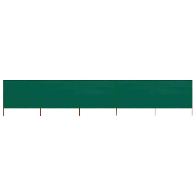 Vidaxl windscherm 5-panelen 600x120 cm stof groen