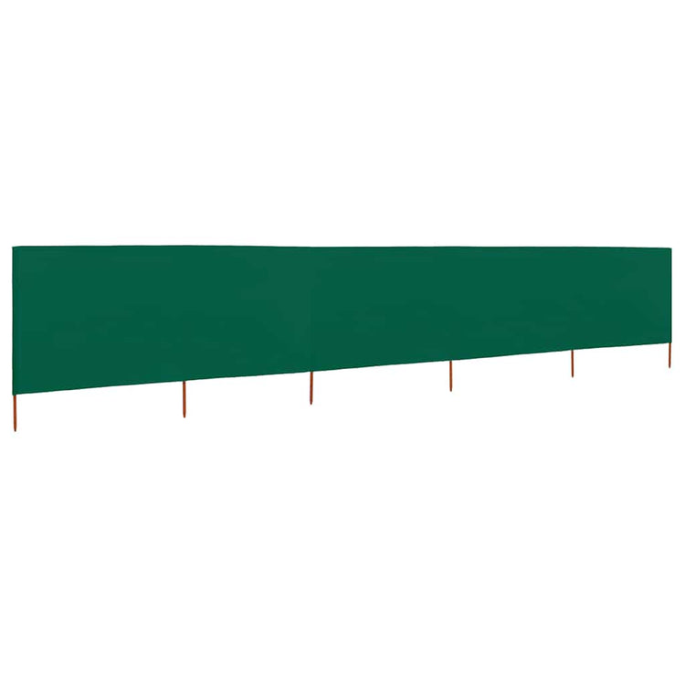 Vidaxl windscherm 5-panelen 600x120 cm stof groen
