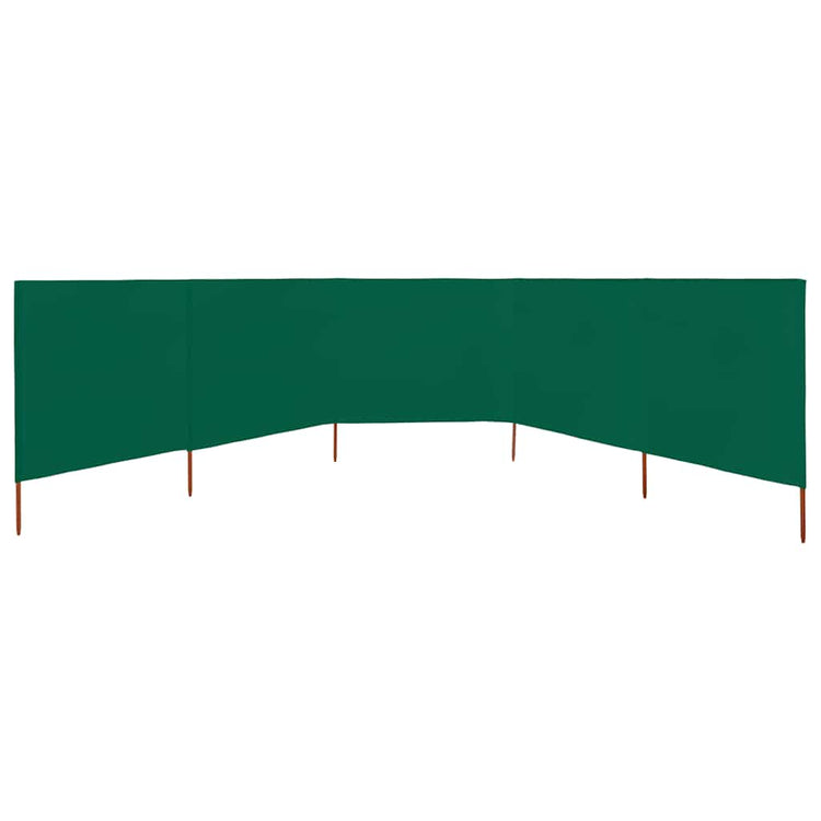 Vidaxl windscherm 5-panelen 600x120 cm stof groen