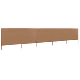 Vidaxl windscherm 5-panelen 600x120 cm stof taupe - afbeelding 2