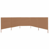 Vidaxl windscherm 5-panelen 600x120 cm stof taupe - afbeelding 3