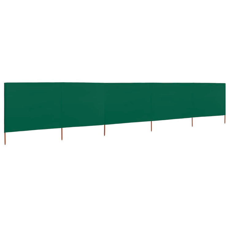 Vidaxl windscherm 5-panelen 600x160 cm stof groen