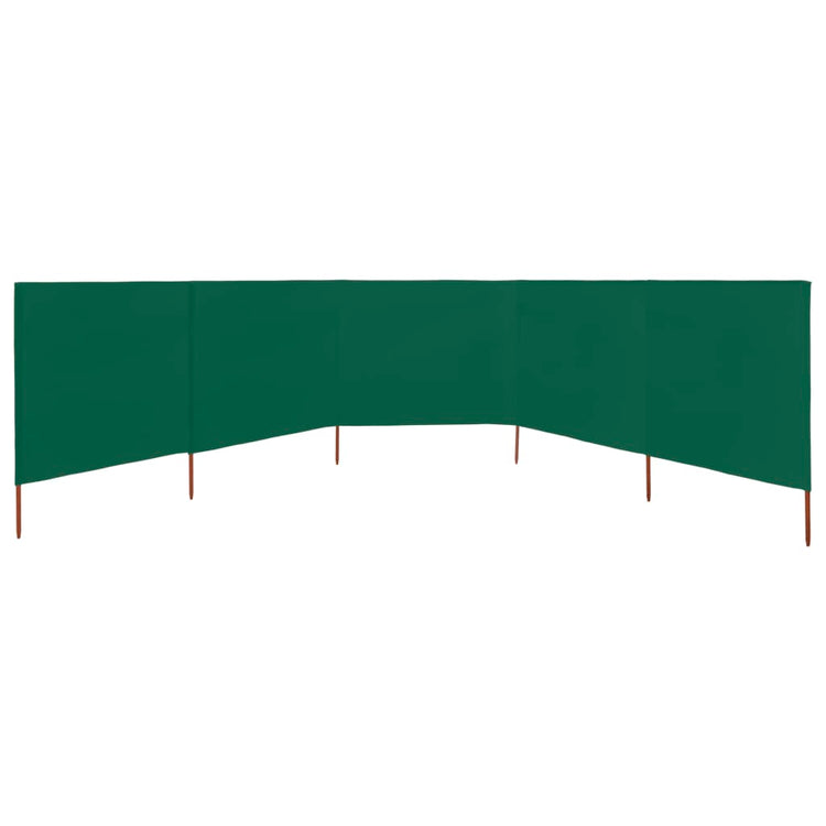 Vidaxl windscherm 5-panelen 600x160 cm stof groen