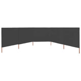 Vidaxl windscherm 5-panelen 600x160 cm stof antraciet - afbeelding 3