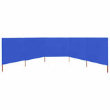 Vidaxl windscherm 5-panelen 600x160 cm stof azuurblauw - afbeelding 3
