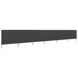 Vidaxl windscherm 6-panelen 800x120 cm stof antraciet - afbeelding 2