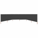 Vidaxl windscherm 6-panelen 800x120 cm stof antraciet - afbeelding 3
