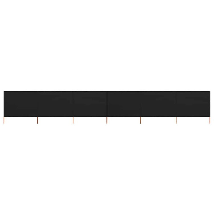 Vidaxl windscherm 6-panelen 800x120 cm stof zwart