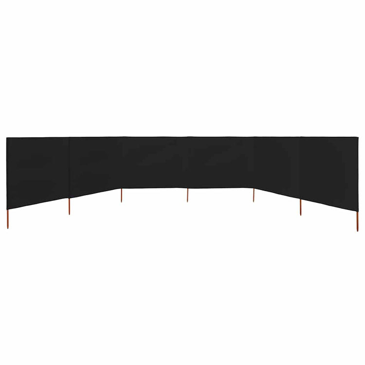 Vidaxl windscherm 6-panelen 800x120 cm stof zwart