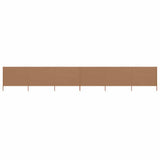 Vidaxl windscherm 6-panelen 800x160 cm stof taupe - afbeelding 1