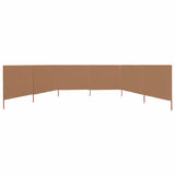 Vidaxl windscherm 6-panelen 800x160 cm stof taupe - afbeelding 3