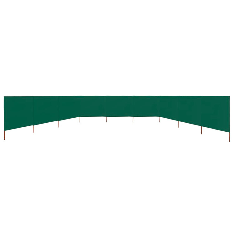 Vidaxl windscherm 9-panelen 1200x80 cm stof groen