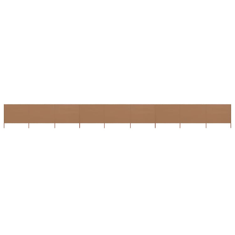 Vidaxl windscherm 9-panelen 1200x80 cm stof taupe