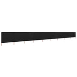 Vidaxl windscherm 9-panelen 1200x80 cm stof zwart - afbeelding 2