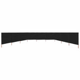 Vidaxl windscherm 9-panelen 1200x80 cm stof zwart - afbeelding 3