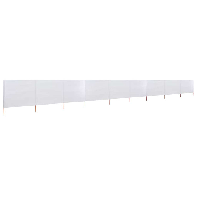 Vidaxl windscherm 9-panelen 1200x120 cm stof zandwit