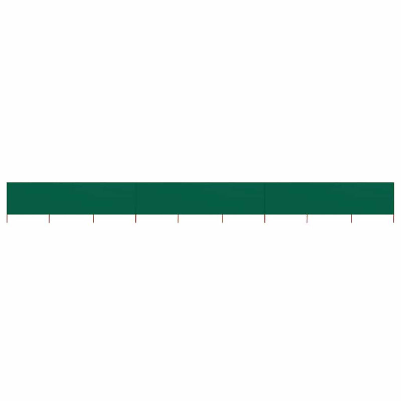 Vidaxl windscherm 9-panelen 1200x120 cm stof groen