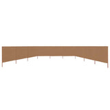 Vidaxl windscherm 9-panelen 1200x120 cm stof taupe - afbeelding 3