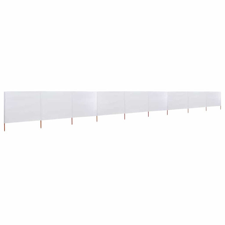 Vidaxl windscherm 9-panelen 1200x160 cm stof zandwit