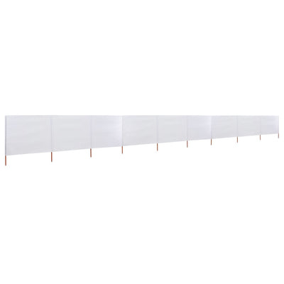 Vidaxl windscherm 9-panelen 1200x160 cm stof zandwit