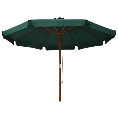 Vidaxl parasol met houten paal 330 cm groen