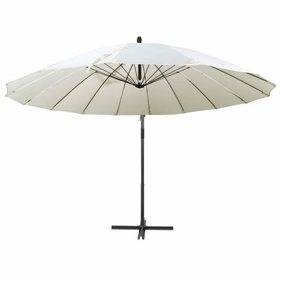 Vidaxl zweefparasol met aluminium paal 3 m wit