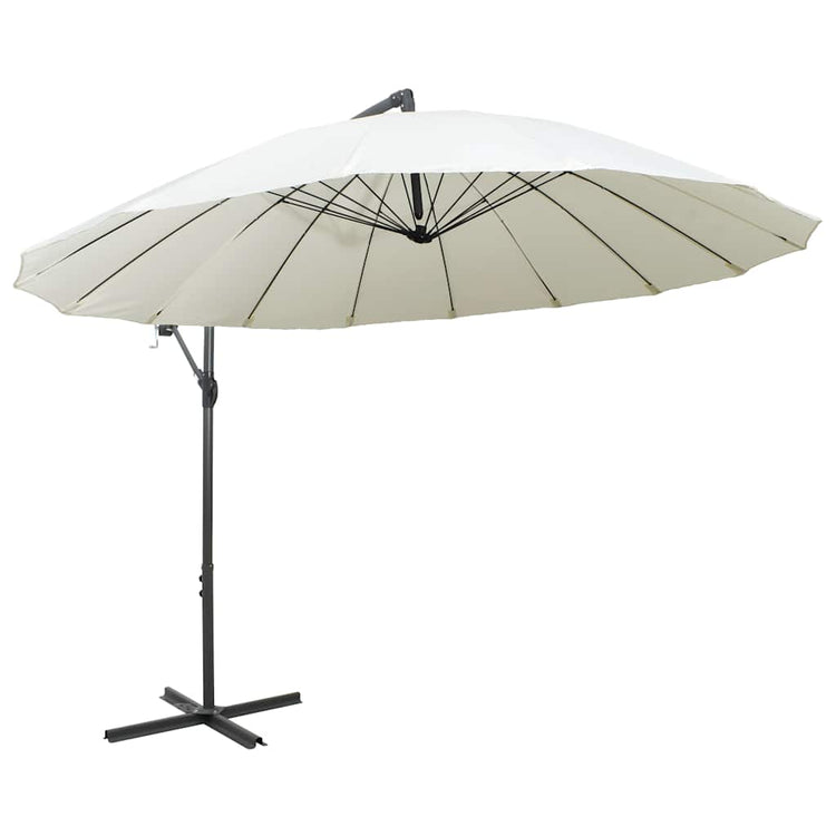 Vidaxl zweefparasol met aluminium paal 3 m wit