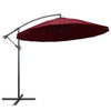 Vidaxl zweefparasol met aluminium paal 3 m bordeauxrood