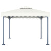 Vidaxl prieel 300x300 cm aluminium crème