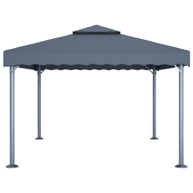 Vidaxl prieel 400x300 cm aluminium antraciet